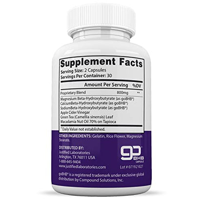 (5 Pack) Trim Life Labs Keto Pills Includes Apple Cider Vinegar Patented goBHB® Exogenou