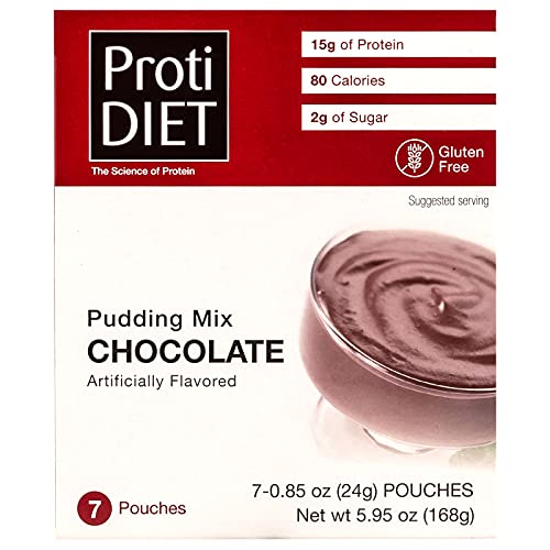 Protidiet Chocolate Flavor High Protein Instant Pudding Mix (7-5.9 oz Pouches) (Chocolate)