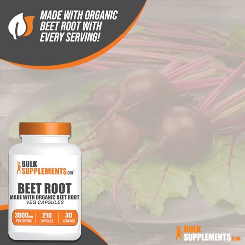 BULKSUPPLEMENTS.COM Beet Root Capsules - Beetroot Supplement, Beet Root Pills