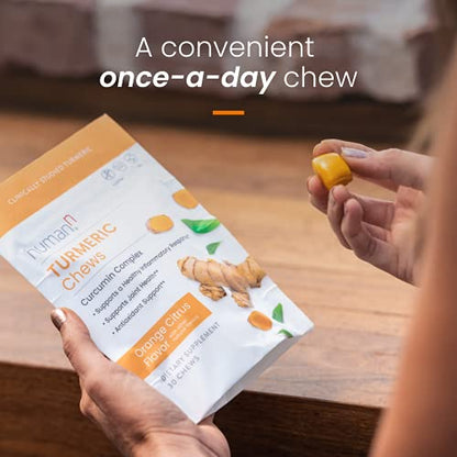humanN Turmeric Curcumin Chews Supplement – High Absorption Turmeric - Orange