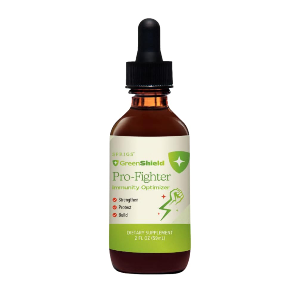 SPRIGS Pro-Fighter Immunity Optimizer Supplement, 2Oz | Comprehensive Immune Support Liquid Formula Blend with Organic Garlic & Goldenseal to Support Your Body's Natural Defense & Respiratory Function
