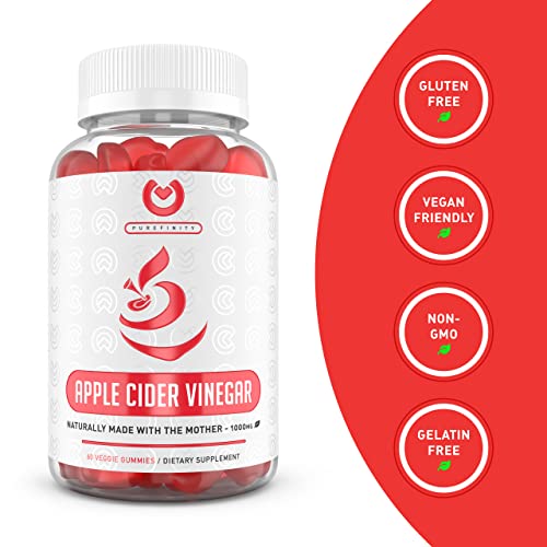 PUREFINITY Apple Cider Vinegar Gummies – Raw, Natural, Unfiltered ACV from The Mother