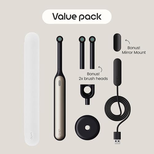 Quip Rev Smart Oscillating Toothbrush, App Connectivity, Black Crescent
