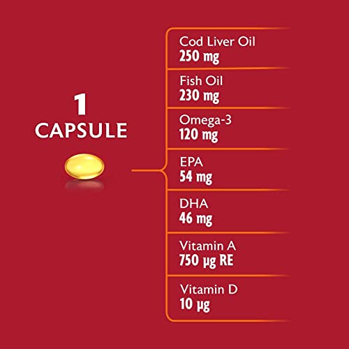 Seven Seas Cod Liver Oil Tablets With Omega-3, Fish Oil, One A Day, 4 Months Supply