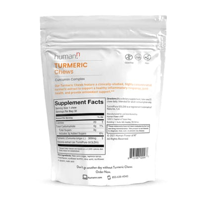 humanN Turmeric Curcumin Chews Supplement – High Absorption Turmeric - Orange