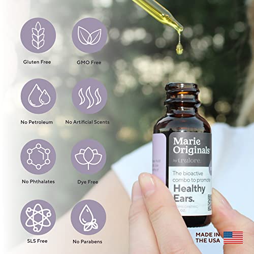 Marie Originals Organic Ear Oil for Ear Infections All Natural Eardrops