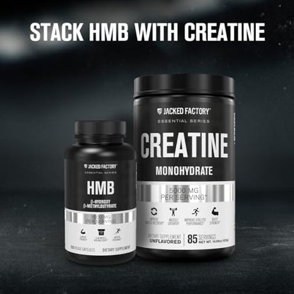 Jacked Factory Creatine Monohydrate Powder 1000g - Creatine Supplement for Muscle