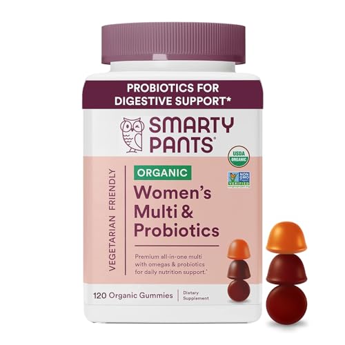SmartyPants Organic Women's Multivitamin Gummies: Biotin, Probiotics, Methylfolate