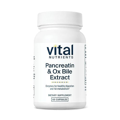 Vital Nutrients Pancreatin and Ox Bile Extract | Natural Digestive Enzyme