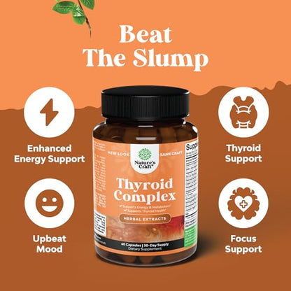 Pure Thyroid Support Supplement for Women - Thyroid Support for Weight Loss Mood