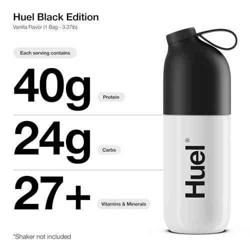 Huel Black Edition | Vanilla 40g Vegan Protein Powder | Nutritionally Complete Meal