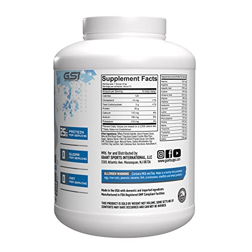 Giant Edge Series 100% Whey Protein Isolate - 25g Pure Whey Isolate - Zero Sugar, Zero