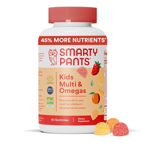 SmartyPants Kids Multivitamin Gummies: Omega 3 Fish Oil (EPA/DHA), Vitamin D3, C