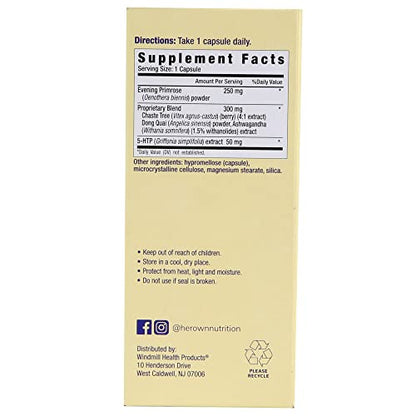 her own PMS, Supports PMS Symptoms, Promotes Positive Mood, Natural Hormone Balance