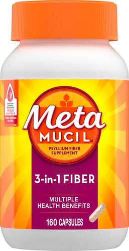 Metamucil Daily Fiber Supplement, 160 Capsules