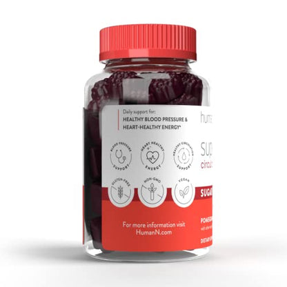 humanN SuperBeets Circulation Gummies - Heart-Healthy Energy, Grape Seed Extract