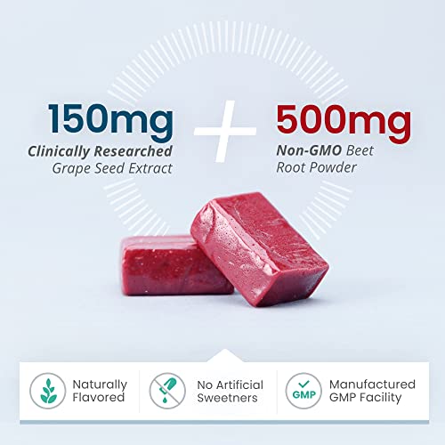 humanN SuperBeets Heart Chews - Nitric Oxide Production Support - Grape Seed Extract