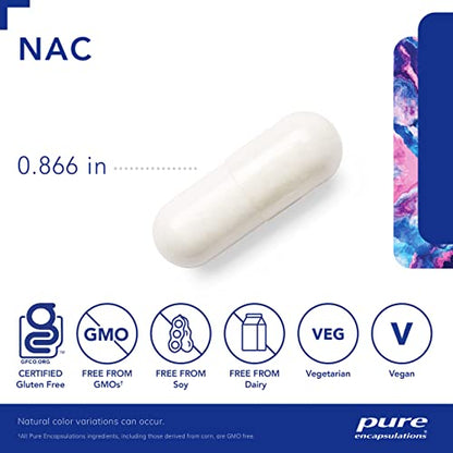 Pure Encapsulations NAC 600 mg - NAC Supplement for Lung Health & Immune Support