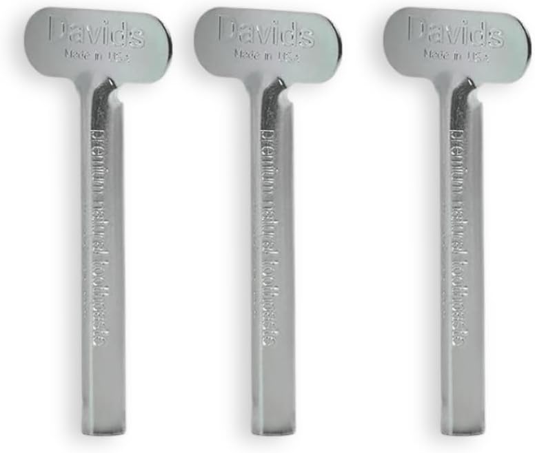 Davids Toothpaste Tube Squeezer Recyclable Metal Made in USA 3 Pack