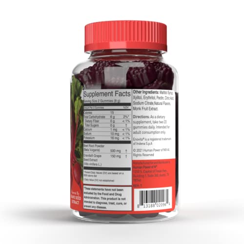 humanN SuperBeets Circulation Gummies - Heart-Healthy Energy, Grape Seed Extract