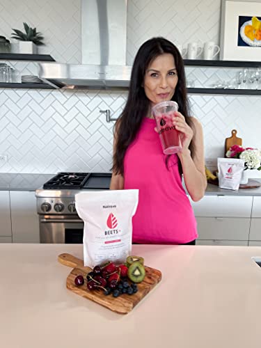 Natrava Beets+ | Organic Beet Root Powder, Vitamins, and Prebiotics | Supports Healthy