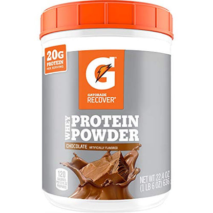 Gatorade Whey Protein Powder, Chocolate, 22.4 Ounce (20 servings per canister