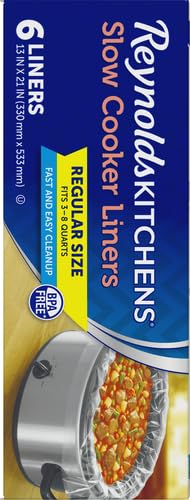 Reynolds Kitchens Slow Cooker Liners, Regular (Fits 3-8 Quarts), 6 Count