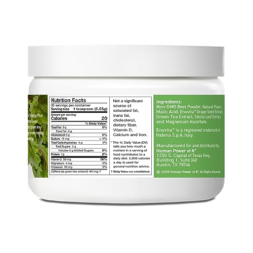 HumanN SuperBeets Energy Plus with Grape Seed Extract - Includes Beet Root Powder