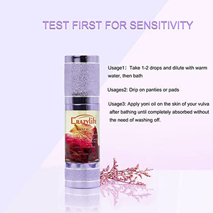 Yoni Oil Feminine Care, All Natural Oil Moisturizer, Vaginal Spray PH Balance Eliminates Odor