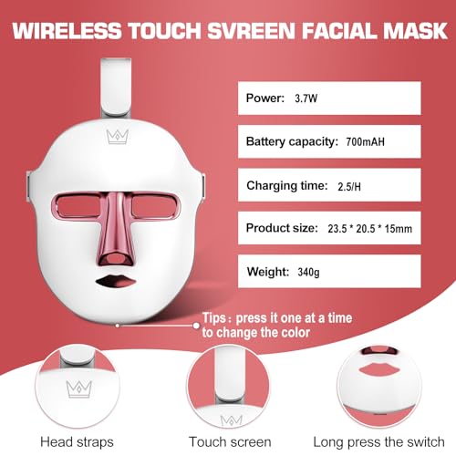 Red Light Therapy M-Ask Red Light Facial M-Ask Red Light Therapy for Face 7-1 Colors Light for Face Home Use