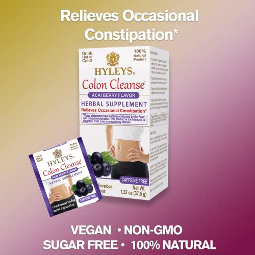 Hyleys Colon Cleanse Tea Acai Berry Flavor - 25 Tea Bags (12 Pack - 300 Tea Bags Total)