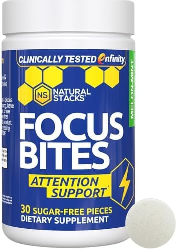 NATURAL STACKS Focus Bites & Mood Bites Bundle - Paraxanthine & Saffron Supplements - Supports Focus, Attention & Mood* - 60 Chewables
