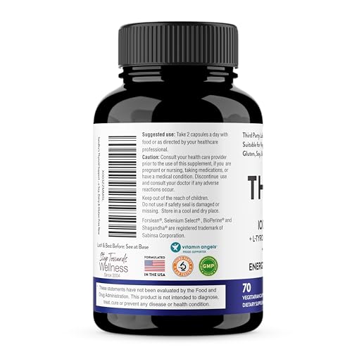 Sandhu's Thyroid Support Complex with Iodine Supplement|60 Capsules, 30 Days Supply