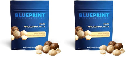 Blueprint Bryan Johnson Raw Macadamia Nuts - No Palm Oil - Keto and Low Carb Snack - No Added Sugar, Vegan, Non GMO, Keto and Paleo Friendly (4 Ounces) (Pack of 2)