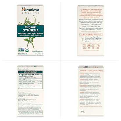 Himalaya Organic Gymnema Herbal Supplement for Weight Management, USDA Certified