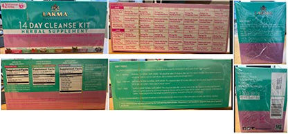 Lakma 14 Day Cleanse Kit Green Tea - 42 Tea Bags