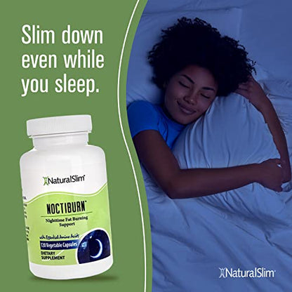 NaturalSlim NoctiBurn Night Fat Burning Support & Metabolism Support Supplements with Essentials