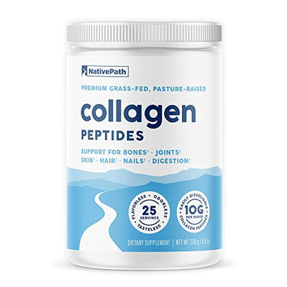 NativePath Collagen Peptides Protein - Hydrolyzed Type 1 & 3 Collagen Powder for Skin