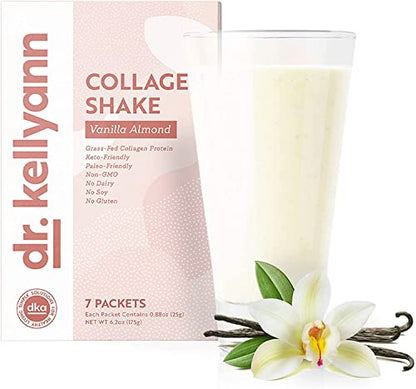 Dr. Kellyann Keto Vanilla Almond Shakes - 100% Grass Fed Collagen Protein by Bone