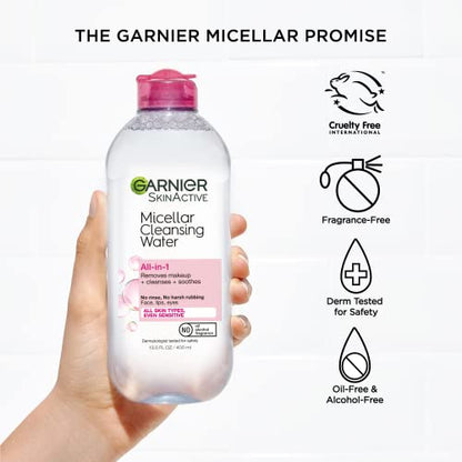 Garnier SkinActive Micellar Water for All Skin Types, Facial Cleanser & Makeup Remover