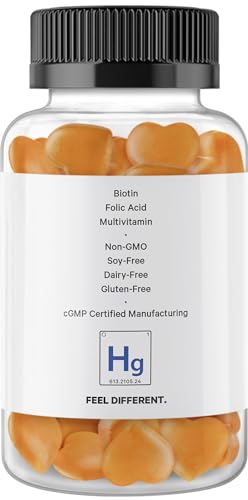 Codeage Hair Gummies, Biotin 5000 mcg, Sugar Free Growth Gummy Vitamins A, C, B6, B12