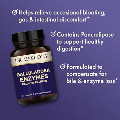 Dr. Mercola Gallbladder Enzymes Delayed Release, 90 Servings (90 Capsules)