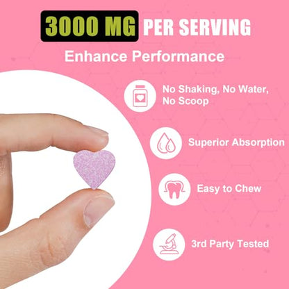 Creatine Monohydrate for Women, Creatine Supplement 3000mg, with Hydrolyzed Collagen