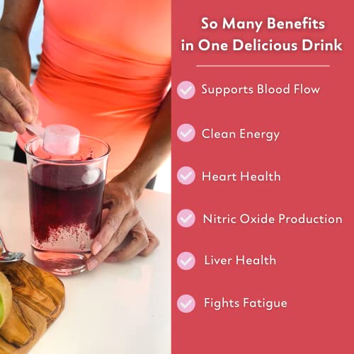 Natrava Beets+ | Organic Beet Root Powder, Vitamins, and Prebiotics | Supports Healthy