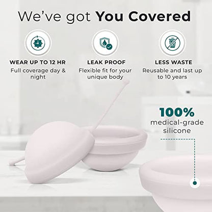 EcoBlossom Reusable Menstrual Disc with Removal String - The Most Reliable Medical Grade Silicone