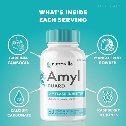 rize labs (2 Pack Nutraville Amyl Guard Dietary Supplement, Nutraville Amyl Guard Weight