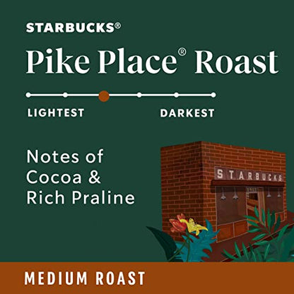 Starbucks K-Cup Coffee Pods—Medium Roast Coffee—Pike Place Roast for Keurig