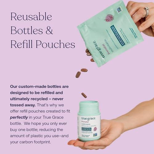 True Grace Prenatal Multivitamin - 60 Vegan Tablets - Supports a Healthy Mom & Baby