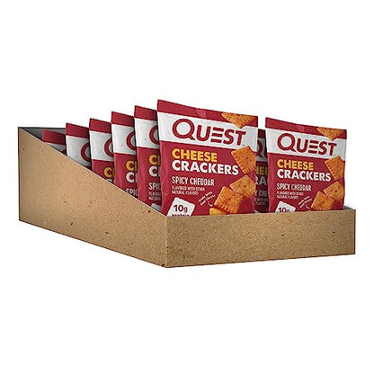 Quest Nutrition Cheese Crackers, Spicy Cheddar Blast, 10g of Protein, Low Carb
