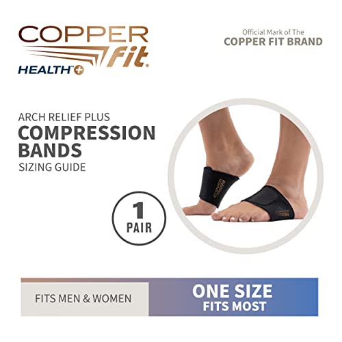 Copper Fit Health Unisex Arch Relief Plus with Built-In Orthotic (Pack of 12)